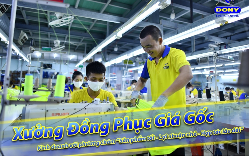 xưởng may quần áo đồng phục Dony